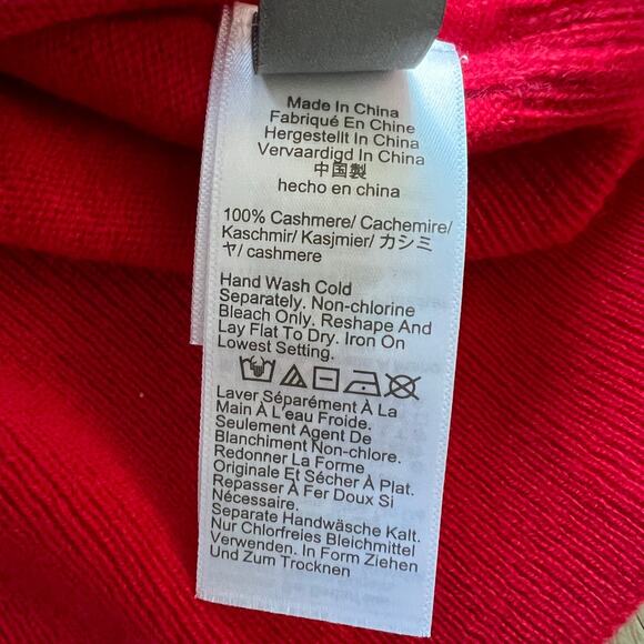J Crew Cashmere Classic Fit Sweater Womens Small Bright Poppy Red - Picture 9 of 11
